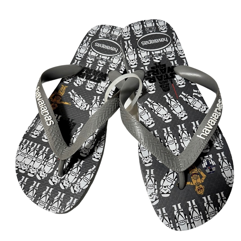 Havaianas Star Wars Gray NWOT Flip Flops USA 5M